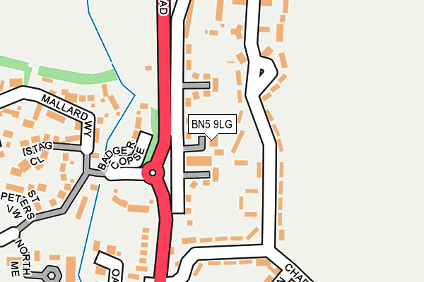 BN5 9LG map - OS OpenMap – Local (Ordnance Survey)