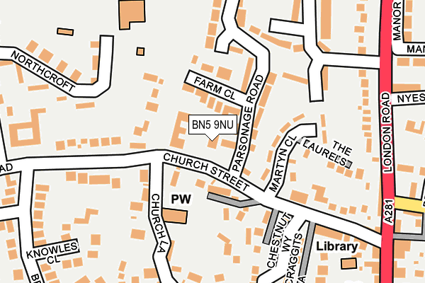 BN5 9NU map - OS OpenMap – Local (Ordnance Survey)