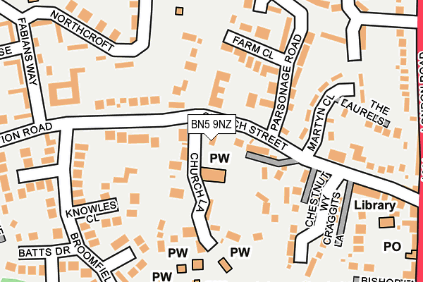BN5 9NZ map - OS OpenMap – Local (Ordnance Survey)