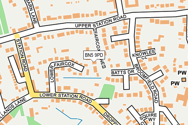 BN5 9PD map - OS OpenMap – Local (Ordnance Survey)