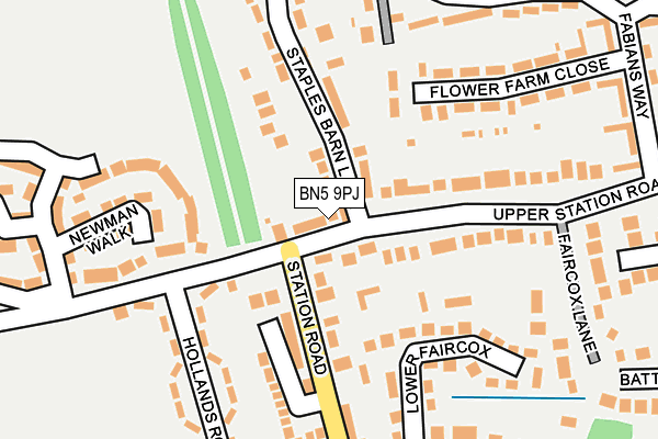 BN5 9PJ map - OS OpenMap – Local (Ordnance Survey)