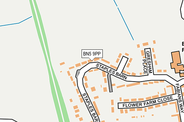 BN5 9PP map - OS OpenMap – Local (Ordnance Survey)