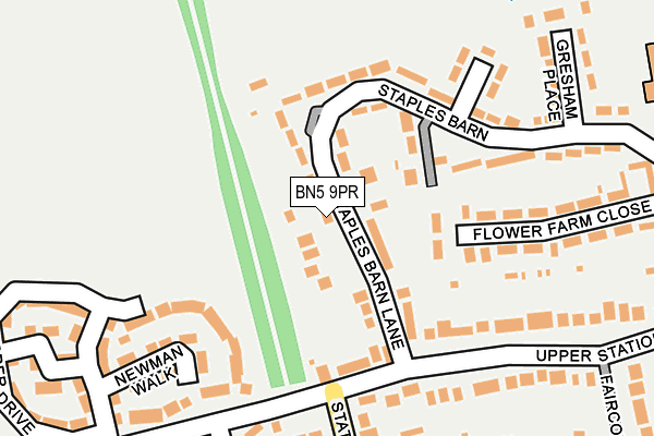BN5 9PR map - OS OpenMap – Local (Ordnance Survey)