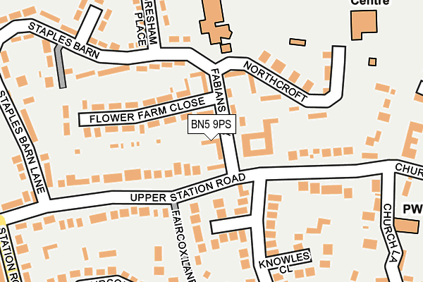 BN5 9PS map - OS OpenMap – Local (Ordnance Survey)