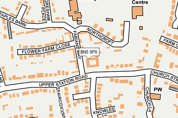 BN5 9PX map - OS OpenMap – Local (Ordnance Survey)