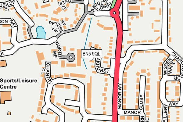 BN5 9QL map - OS OpenMap – Local (Ordnance Survey)