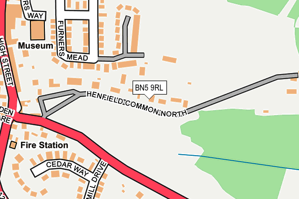 BN5 9RL map - OS OpenMap – Local (Ordnance Survey)