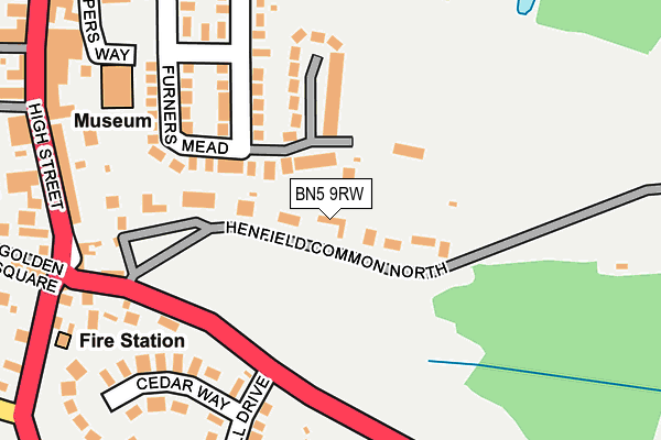 BN5 9RW map - OS OpenMap – Local (Ordnance Survey)