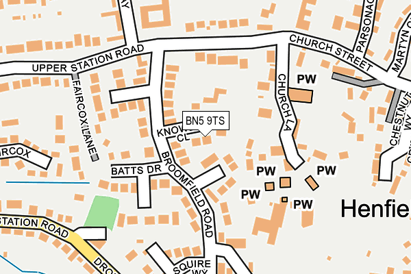 BN5 9TS map - OS OpenMap – Local (Ordnance Survey)