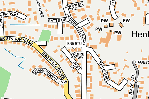 BN5 9TU map - OS OpenMap – Local (Ordnance Survey)