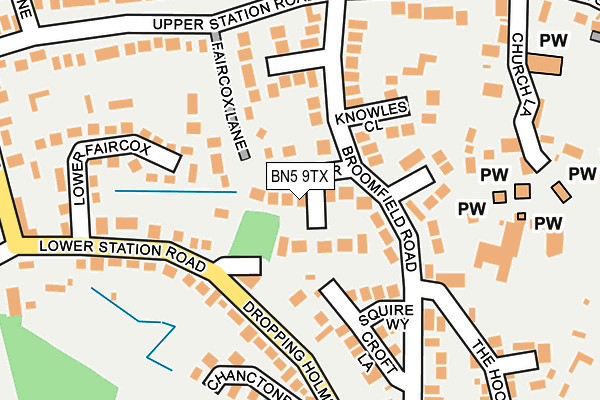 BN5 9TX map - OS OpenMap – Local (Ordnance Survey)