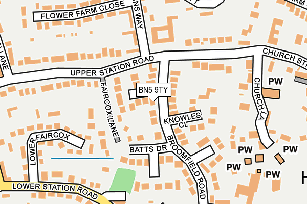 BN5 9TY map - OS OpenMap – Local (Ordnance Survey)