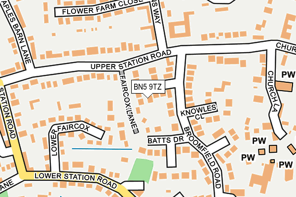 BN5 9TZ map - OS OpenMap – Local (Ordnance Survey)