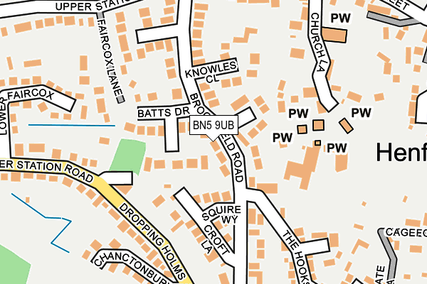 BN5 9UB map - OS OpenMap – Local (Ordnance Survey)