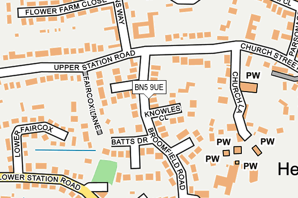 BN5 9UE map - OS OpenMap – Local (Ordnance Survey)