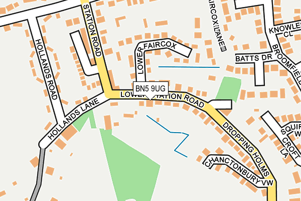 BN5 9UG map - OS OpenMap – Local (Ordnance Survey)