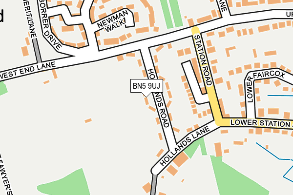 BN5 9UJ map - OS OpenMap – Local (Ordnance Survey)