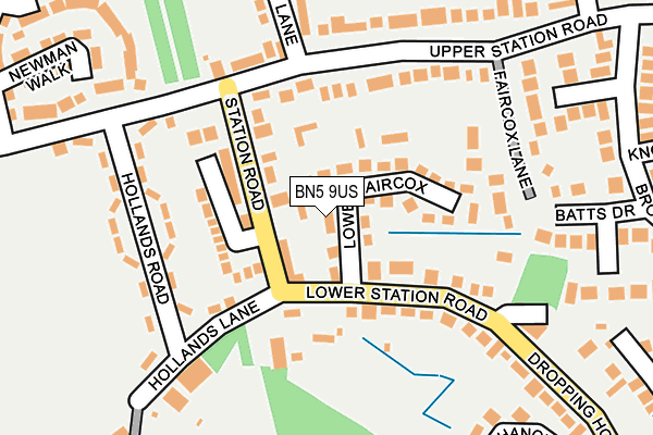 BN5 9US map - OS OpenMap – Local (Ordnance Survey)