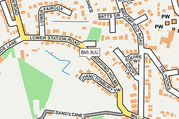 BN5 9UU map - OS OpenMap – Local (Ordnance Survey)