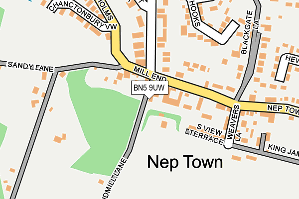 BN5 9UW map - OS OpenMap – Local (Ordnance Survey)