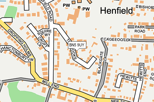 BN5 9UY map - OS OpenMap – Local (Ordnance Survey)
