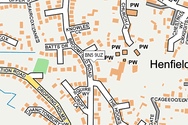 BN5 9UZ map - OS OpenMap – Local (Ordnance Survey)