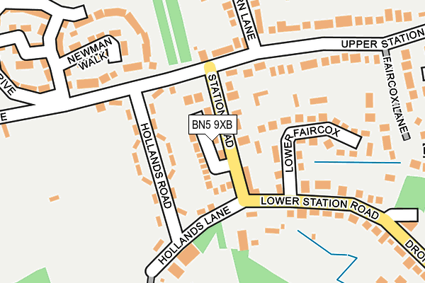 BN5 9XB map - OS OpenMap – Local (Ordnance Survey)