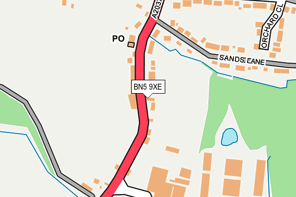 BN5 9XE map - OS OpenMap – Local (Ordnance Survey)