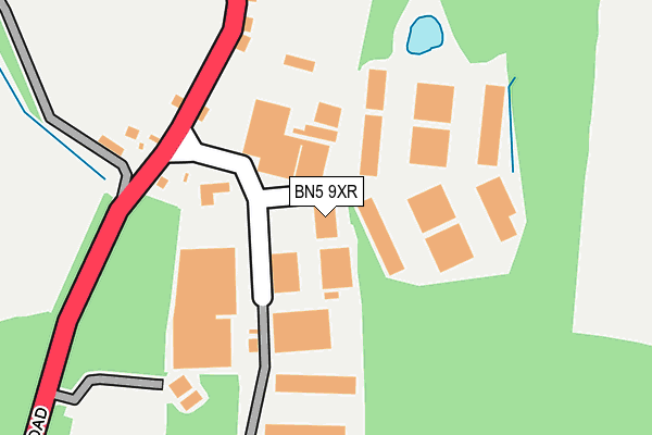 BN5 9XR map - OS OpenMap – Local (Ordnance Survey)