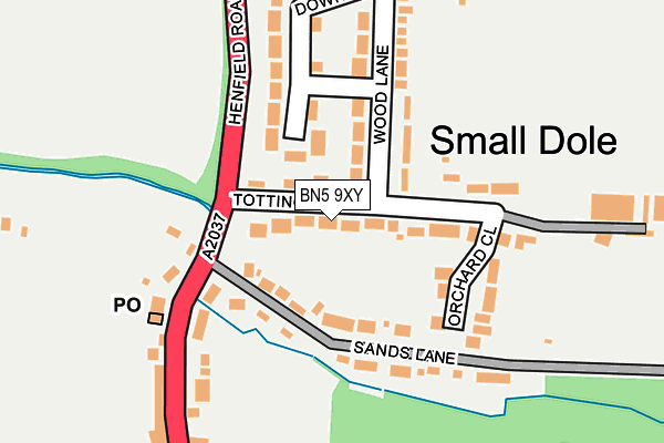 BN5 9XY map - OS OpenMap – Local (Ordnance Survey)