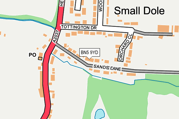 BN5 9YD map - OS OpenMap – Local (Ordnance Survey)