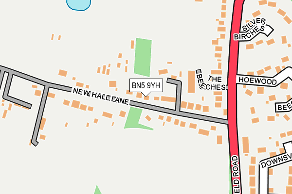BN5 9YH map - OS OpenMap – Local (Ordnance Survey)
