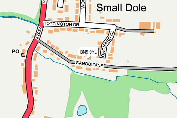 BN5 9YL map - OS OpenMap – Local (Ordnance Survey)