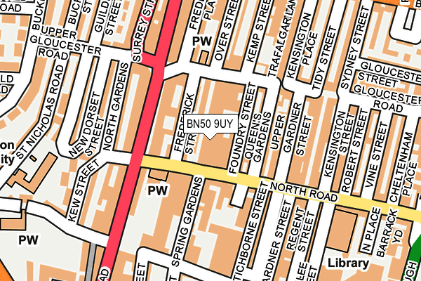 BN50 9UY map - OS OpenMap – Local (Ordnance Survey)