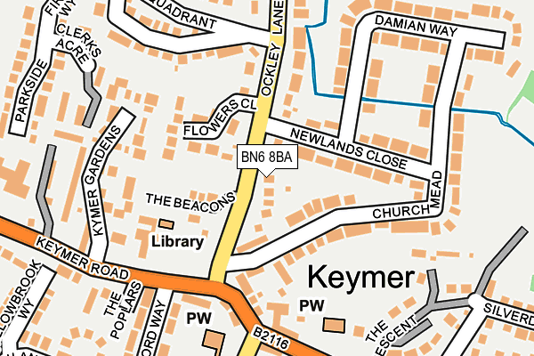 BN6 8BA map - OS OpenMap – Local (Ordnance Survey)