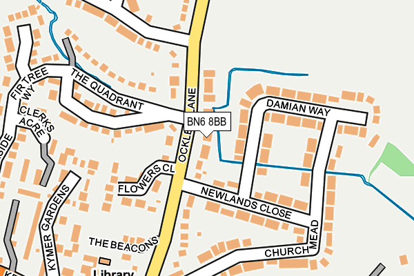 BN6 8BB map - OS OpenMap – Local (Ordnance Survey)