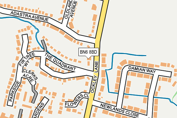 BN6 8BD map - OS OpenMap – Local (Ordnance Survey)