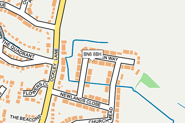 BN6 8BH map - OS OpenMap – Local (Ordnance Survey)
