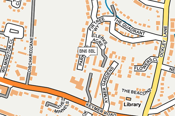 BN6 8BL map - OS OpenMap – Local (Ordnance Survey)