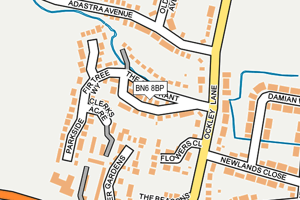 BN6 8BP map - OS OpenMap – Local (Ordnance Survey)