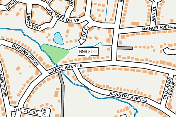 BN6 8DD map - OS OpenMap – Local (Ordnance Survey)