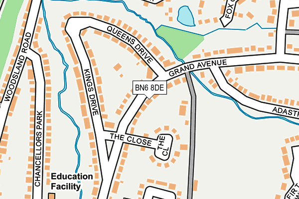 BN6 8DE map - OS OpenMap – Local (Ordnance Survey)