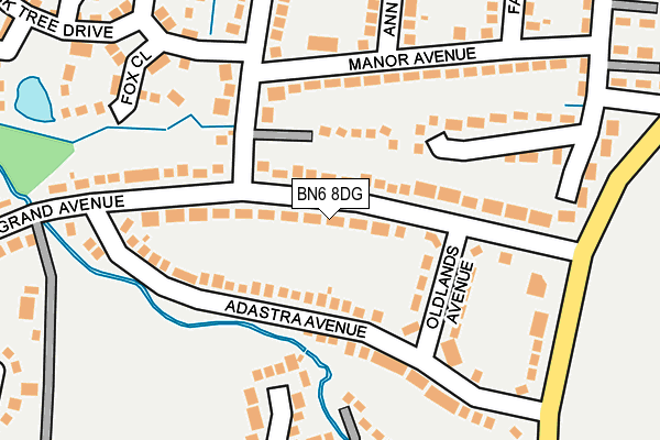 BN6 8DG map - OS OpenMap – Local (Ordnance Survey)