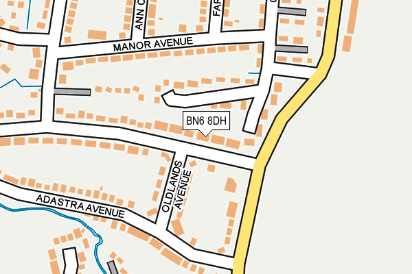 BN6 8DH map - OS OpenMap – Local (Ordnance Survey)