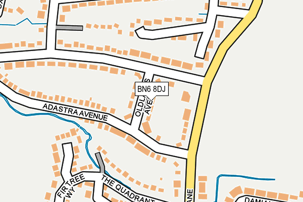 BN6 8DJ map - OS OpenMap – Local (Ordnance Survey)