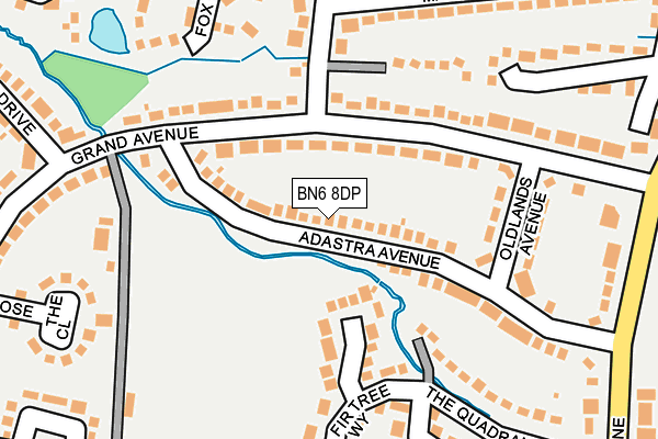 BN6 8DP map - OS OpenMap – Local (Ordnance Survey)