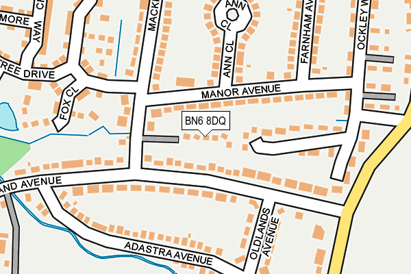 BN6 8DQ map - OS OpenMap – Local (Ordnance Survey)