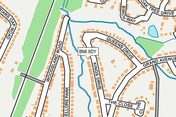 BN6 8DY map - OS OpenMap – Local (Ordnance Survey)