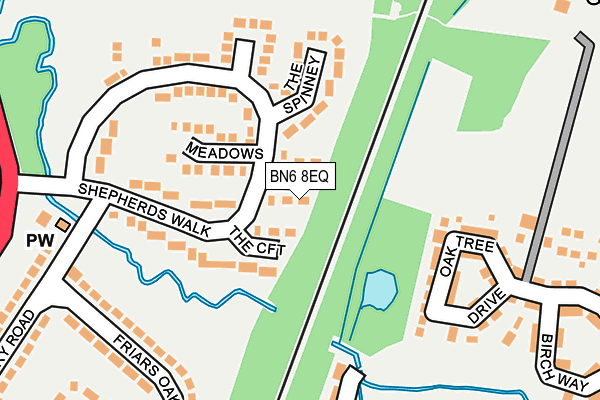 BN6 8EQ map - OS OpenMap – Local (Ordnance Survey)