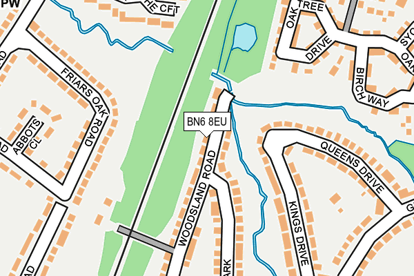BN6 8EU map - OS OpenMap – Local (Ordnance Survey)